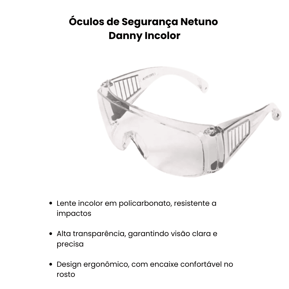 Óculos de Segurança Netuno Danny Incolor - e - dona