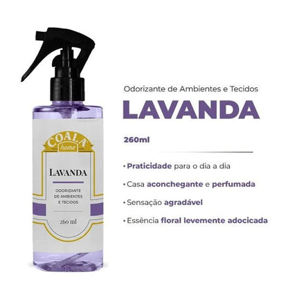 Odorizador de ambiente e tecidos 260ml Lavanda Coala - e - dona