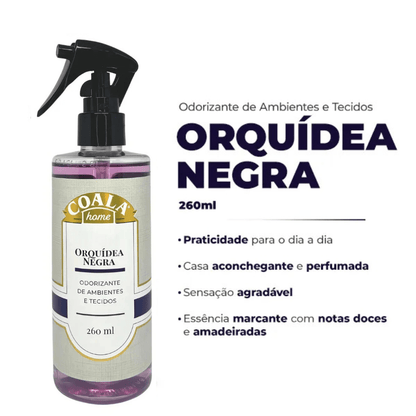 Odorizador de ambiente e tecidos 260ml Orquídea Negra Coala - e - dona