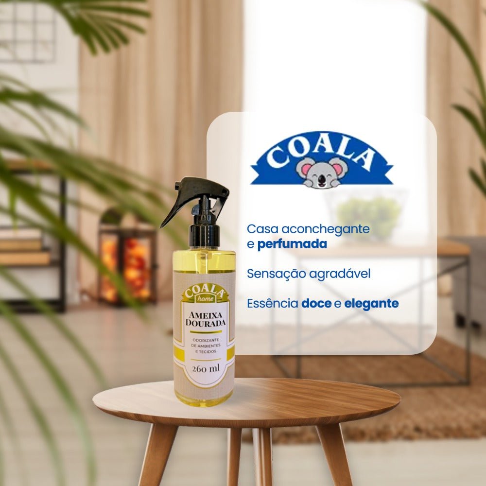 Odorizador de Ambiente e Tecidos Coala 260ml Ameixa Dourada - e - dona