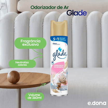 Odorizador de Ar Glade 360ml Lembranças da Infância Promocional - e - dona