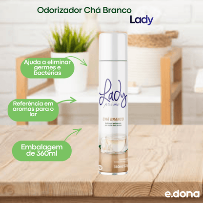 Odorizador Lady 360ml Chá Branco - e - dona