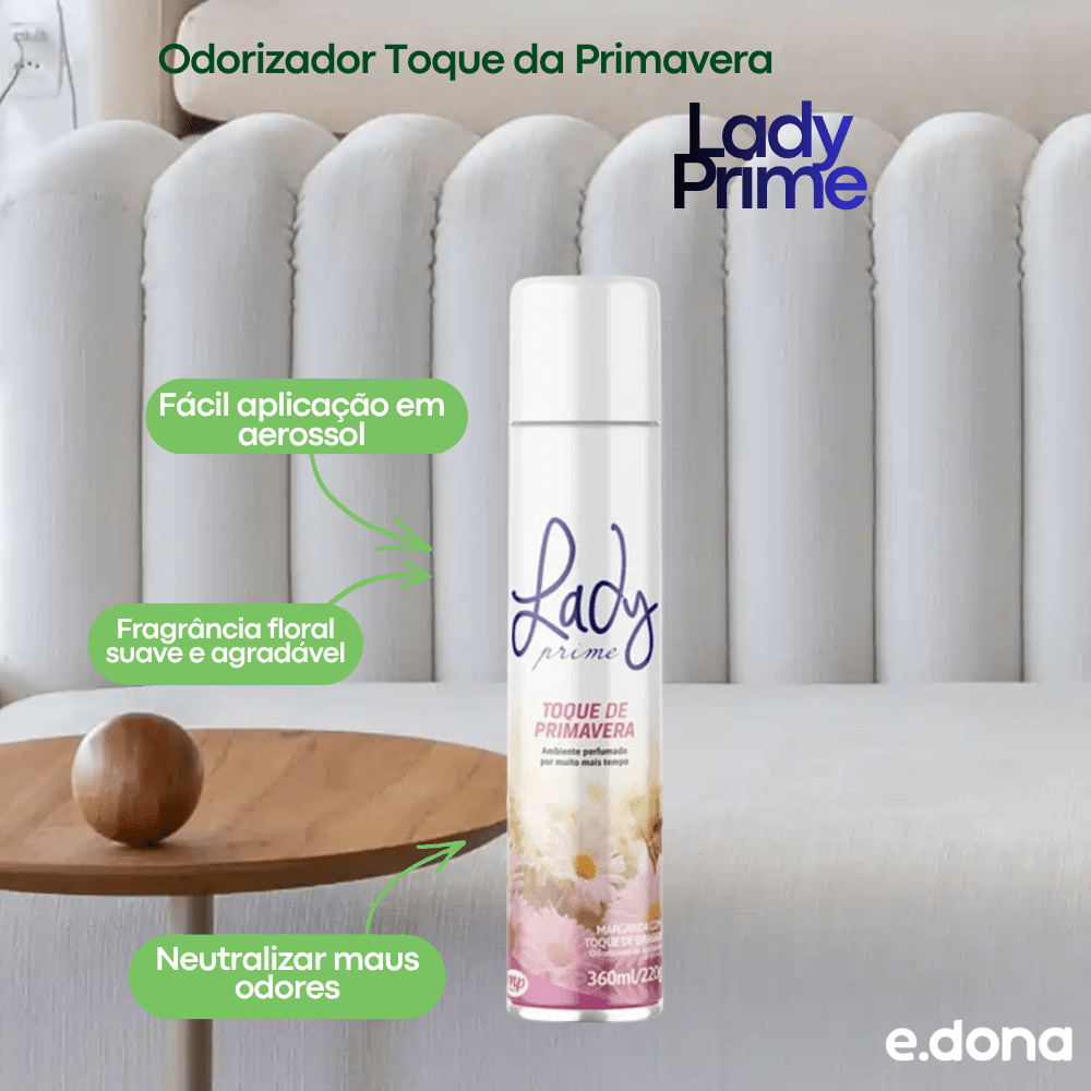 Odorizador Toque da Primavera Lady Prime 360ml - e - dona