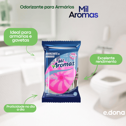 Odorizante para Armários Mil Aromas Cartela com 6 Unidades - e - dona