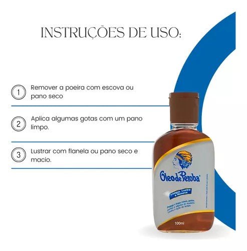 Óleo de Peroba King 100ml Limpa, Lustra e Renova - e - dona