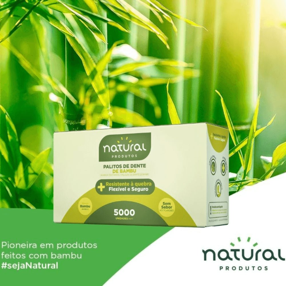 Palito de Dente Bambu a granel Natural com 5.000 unidades - e - dona