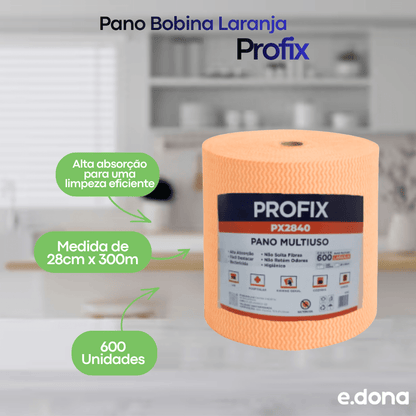 Pano Bobina 28x300m Profix Laranja - e - dona