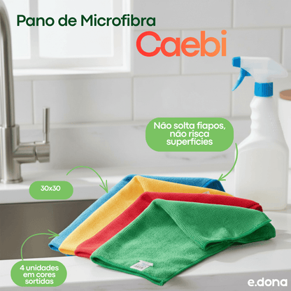 Pano de Microfibra 30x30 Caebi - e - dona
