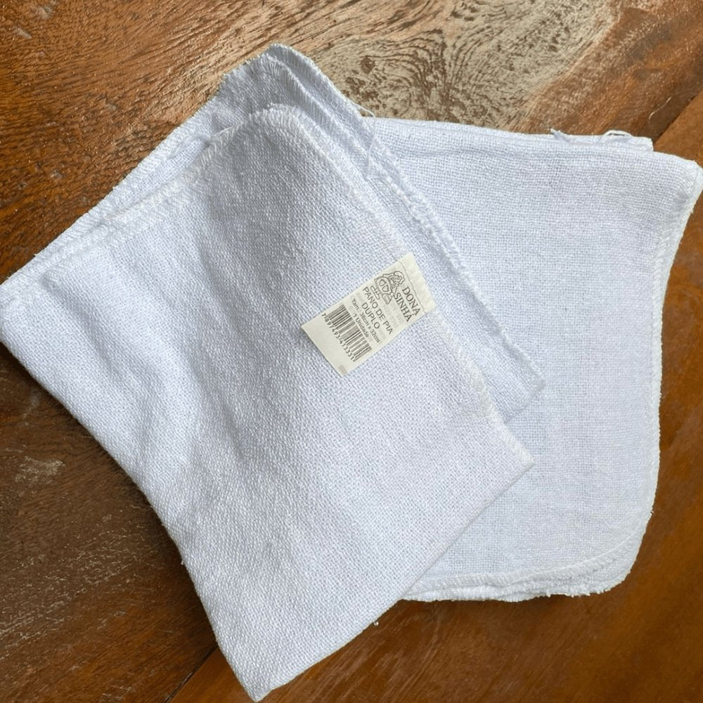 Pano de Pia Duplo Branco 38x32cm Dona Sinhá com 6 unidades - e - dona