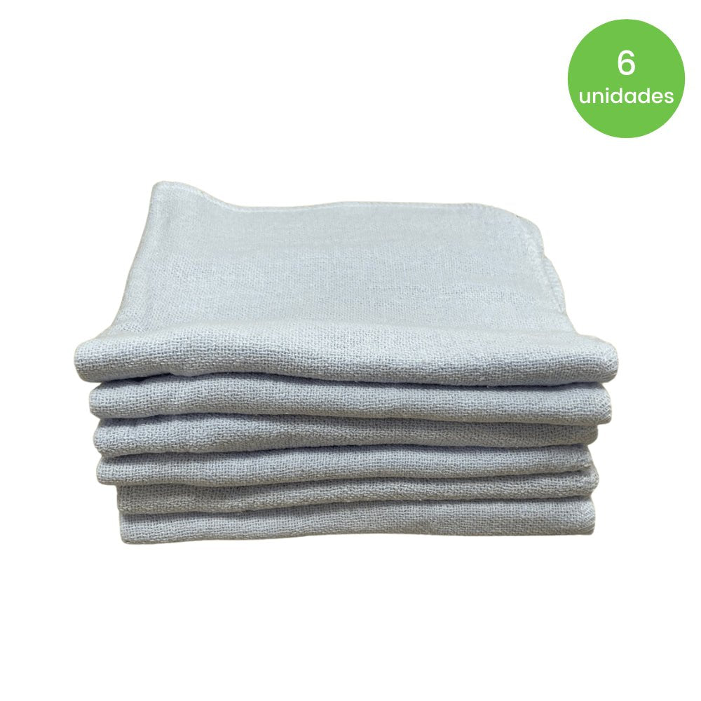 Pano de Pia Duplo Branco 38x32cm Dona Sinhá com 6 unidades - e - dona