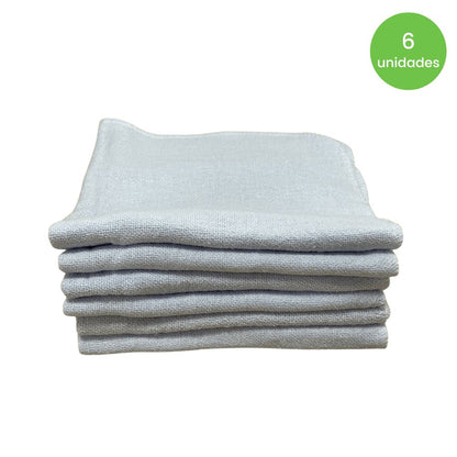 Pano de Pia Duplo Branco 38x32cm Dona Sinhá com 6 unidades - e - dona