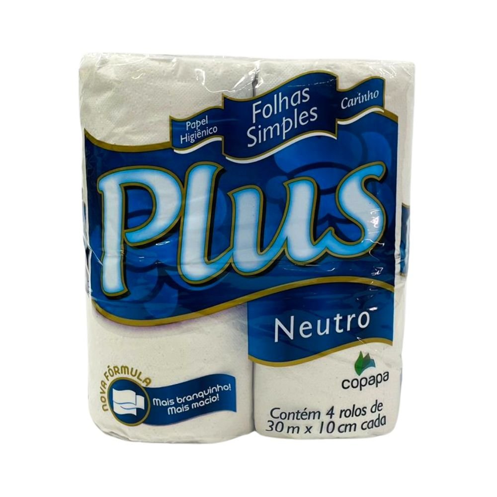 Papel Higiênico Carinho Plus Folha Simples Maciez e Resistência com 16 Pacotes de 4 Rolos - Ideal para Uso Diário - e - dona