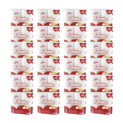 Papel higiênico Folha Dupla Fofinho 24 pacotes com 4 rolos de 30 metros cada - e - dona