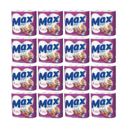 Papel Higiênico Folha Dupla Max Pure 16 pacotes com 4 rolos de 30 metros - e - dona