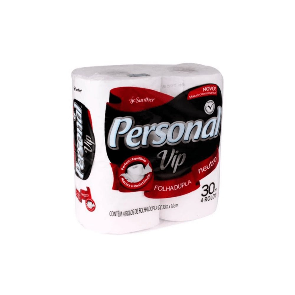 Papel Higiênico Folha Dupla Personal Vip pacote com 4 rolos de 30 metros - e - dona