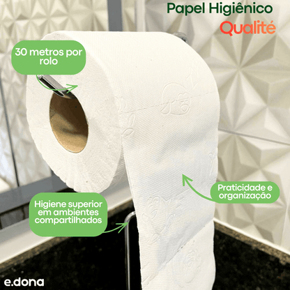 Papel Higiênico Folha Dupla Qualité - 4 Rolos de 30 Metros - e - dona