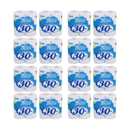 Papel Higiênico Folha Simples Ness 16 pacotes com 4 rolos de 30 metros - e - dona