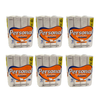 Papel Higiênico Folha Simples Personal 6 pacotes com 12 rolos de 30 metros - e - dona