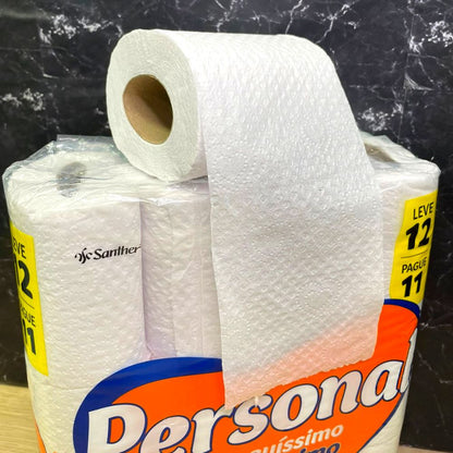 Papel Higiênico Folha Simples Personal 6 pacotes com 12 rolos de 30 metros - e - dona