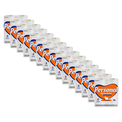 Papel Higiênico Folha Simples Personal Com 15 pacotes e 4 rolos de 30 metros - e - dona