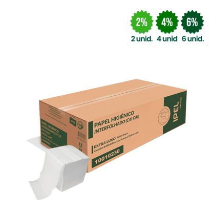 Papel Higiênico Interfolhado Cai - Cai Folha Dupla 8.000 folhas Ipel Indaial - e - dona
