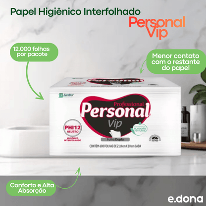 Papel Higiênico Interfolhado Cai - Cai Folha Dupla Inovatta – 12.000 Folhas - e - dona