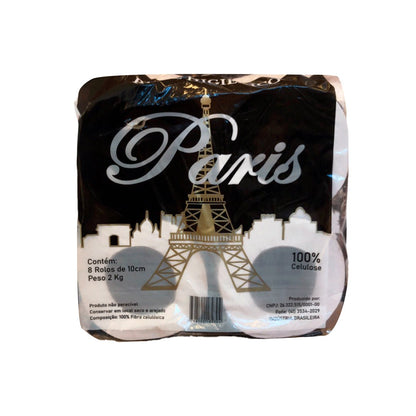 Papel Higiênico Rolão 100% Celulose Paris com 8 Rolos - e - dona