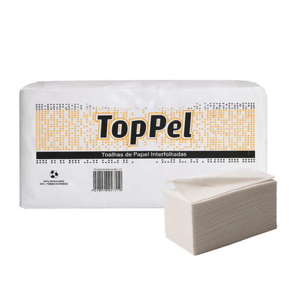 Papel Interfolha 100% Celulose 19x21cm Dobras Duplas Folha Simples Toppel - e - dona
