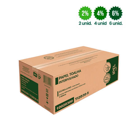 Papel Interfolha 100% Celulose Indaial Light com 5.000 Folhas Simples tem Maciez e Resistência - e - dona