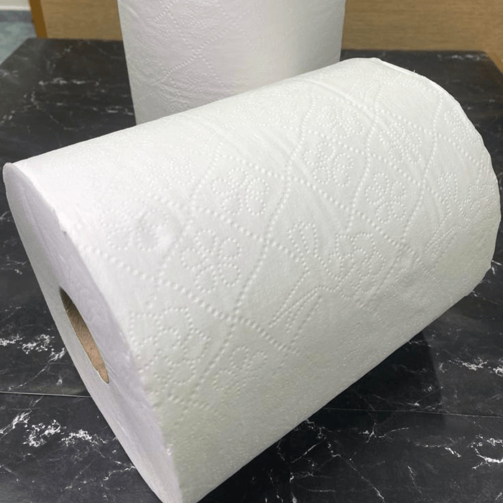 Papel Toalha Bobina 100% celulose Ouroppel com 6 rolos de 200 metros - e - dona