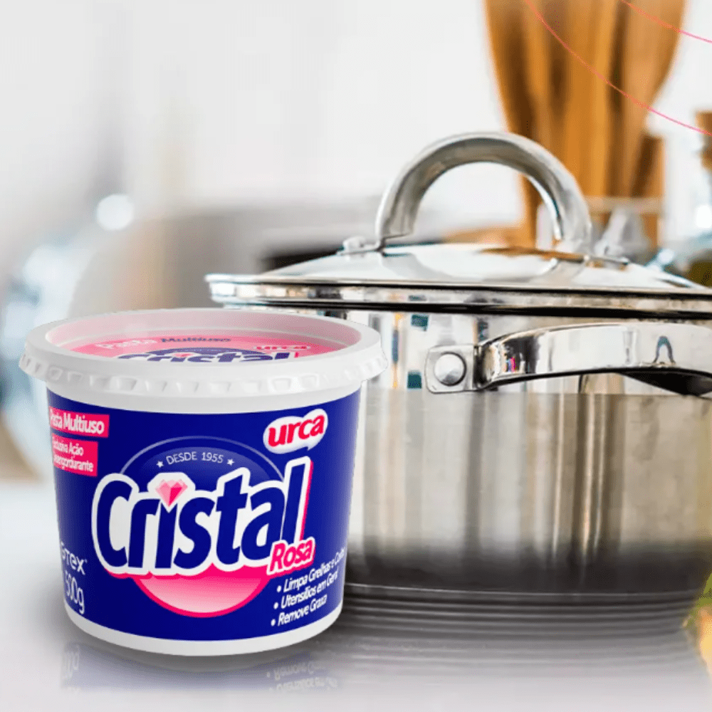 Pasta Multiuso Cristal Rosa Limpeza Geral 500g - e - dona