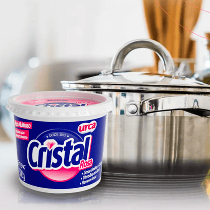Pasta Multiuso Cristal Rosa Limpeza Geral 500g - e - dona