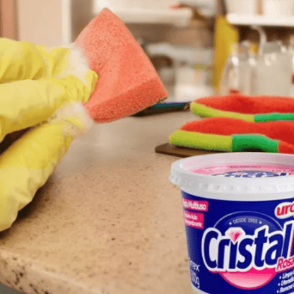 Pasta Multiuso Cristal Rosa Limpeza Geral 500g - e - dona