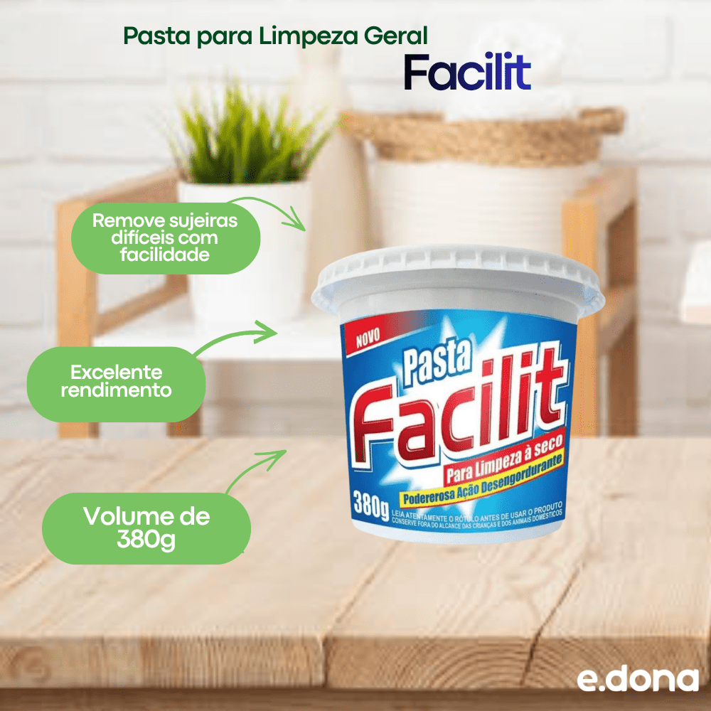 Pasta para Limpeza Geral Facilit 380g - e - dona