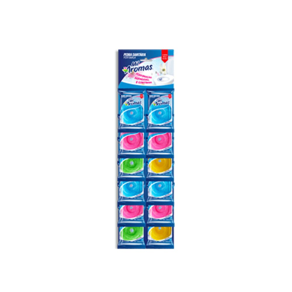 Pedra Sanitária mista 25g Mil Aromas Cartela com 12 unidades - e - dona