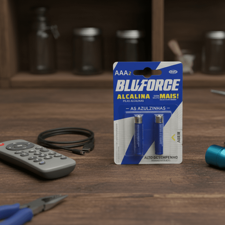 Pilha Alcalina Blueforce AAA com 2 Unidades - e - dona