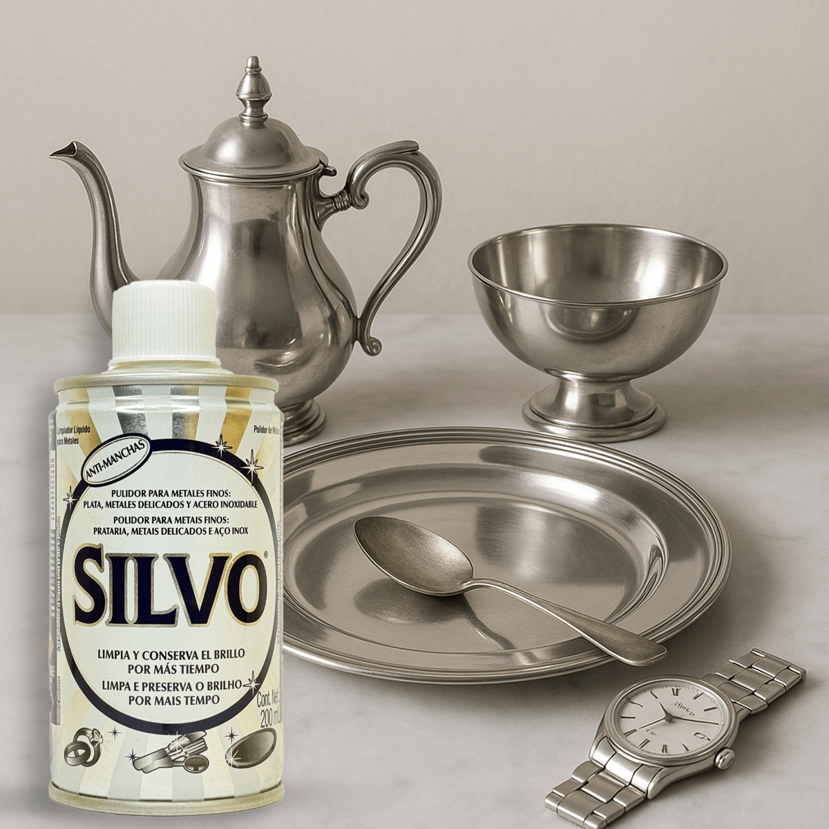 Polidor de Metais Silvo 200ml - e - dona