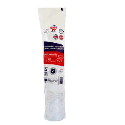 Pote de 140ml c/ tampa PP transparente Ultratherm Replast 25 un - e - dona