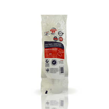 Pote de 250ml com Tampa Transparente PP Ultratherm com 25 Unidades - e - dona