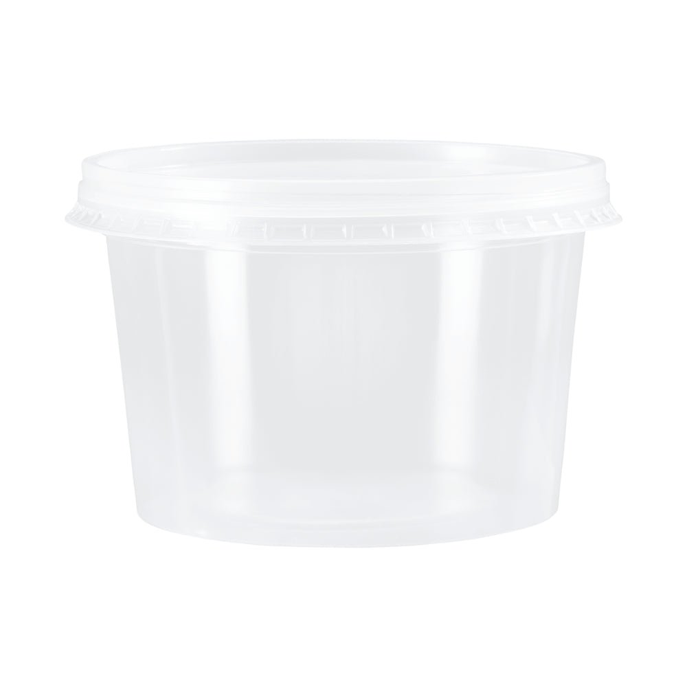 Pote de 500ml Redondo com tampa Transparente PP Cristalcopo com 25 unidades - e - dona