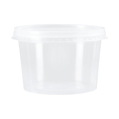 Pote de 500ml Redondo com tampa Transparente PP Cristalcopo com 25 unidades - e - dona