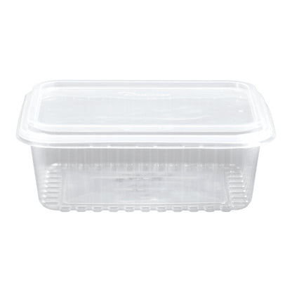 Pote de 500ml Retangular Transparente com tampa Cristalcopo com 150 unidades - e - dona