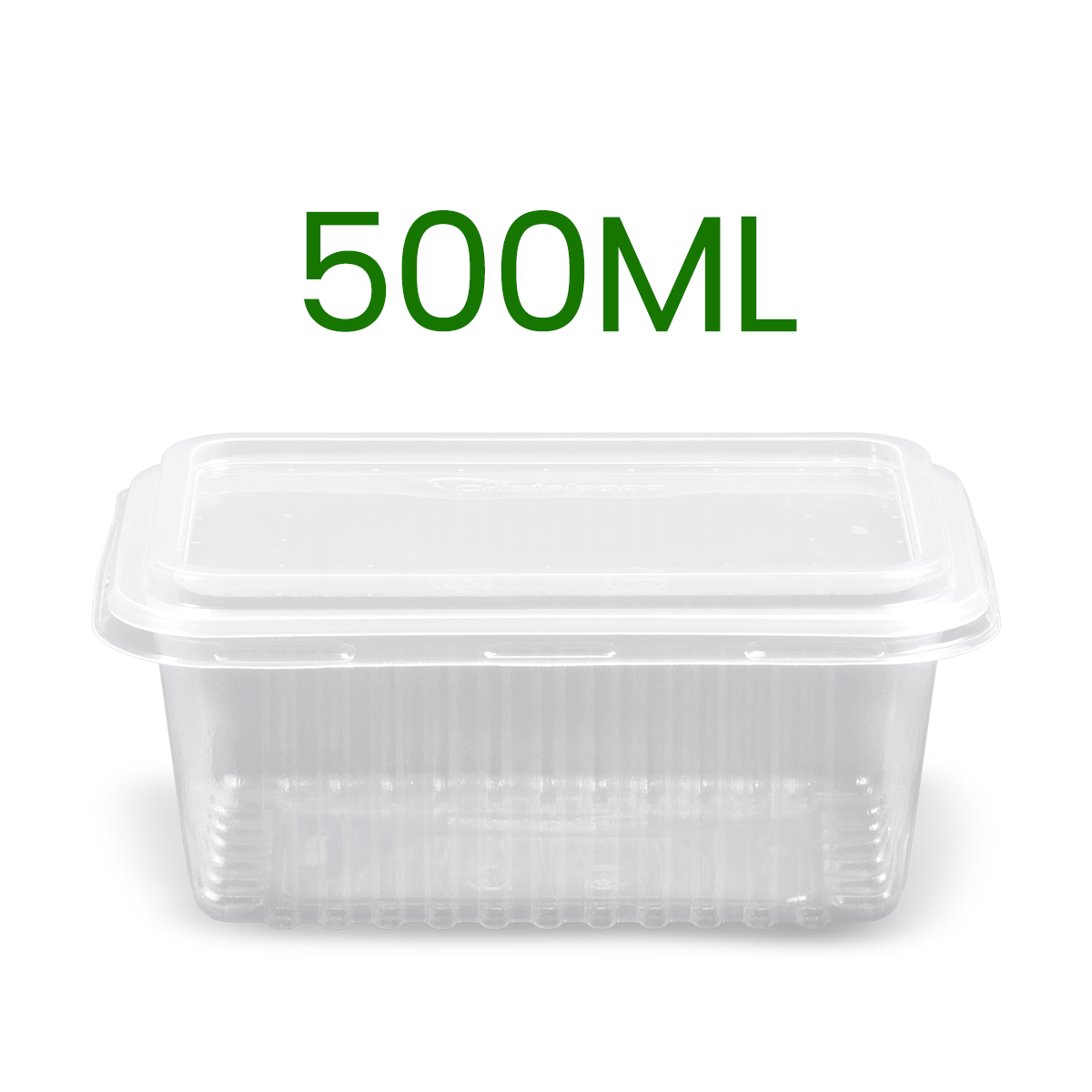 Pote de 500ml Retangular Transparente com tampa Cristalcopo com 25 unidades - Ideal armazenar alimentos no freezer ou micro - ondas - e - dona