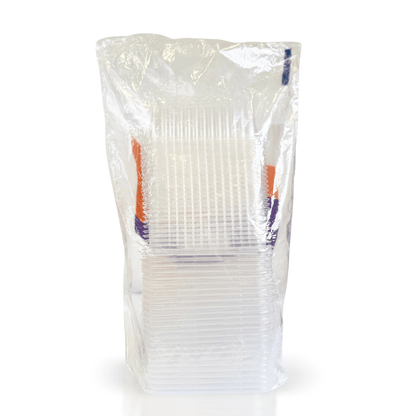 Pote de 500ml Retangular Transparente com tampa Cristalcopo com 25 unidades - Ideal armazenar alimentos no freezer ou micro - ondas - e - dona