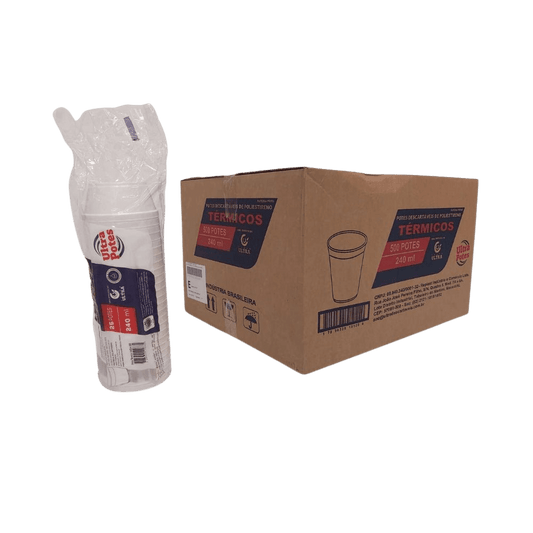 Pote de Isopor 240ml Ultratherm com 500 unidades - e - dona