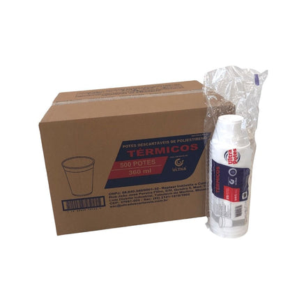 Pote de isopor 360ml Ultratherm com 500 unidades - e - dona