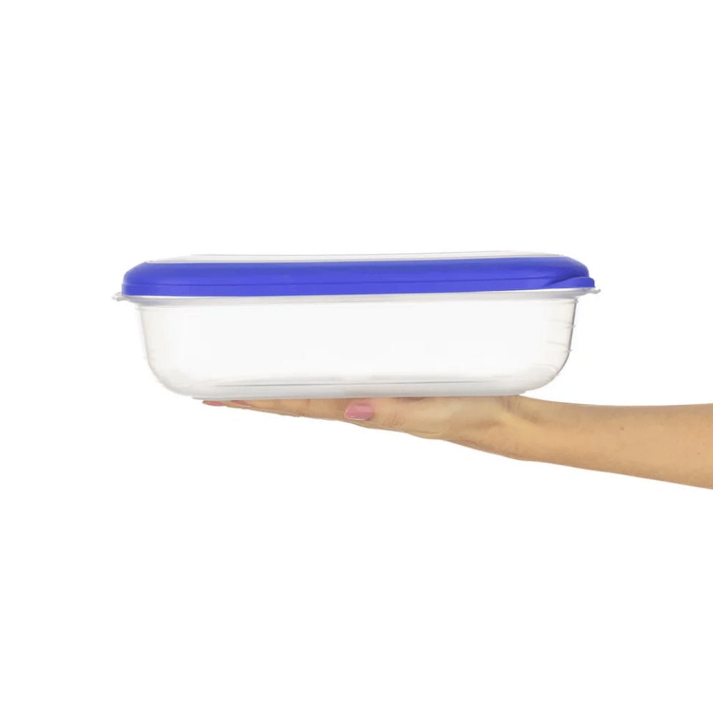 Pote retangular de plástico Azul Sanremo 2,4L - e - dona