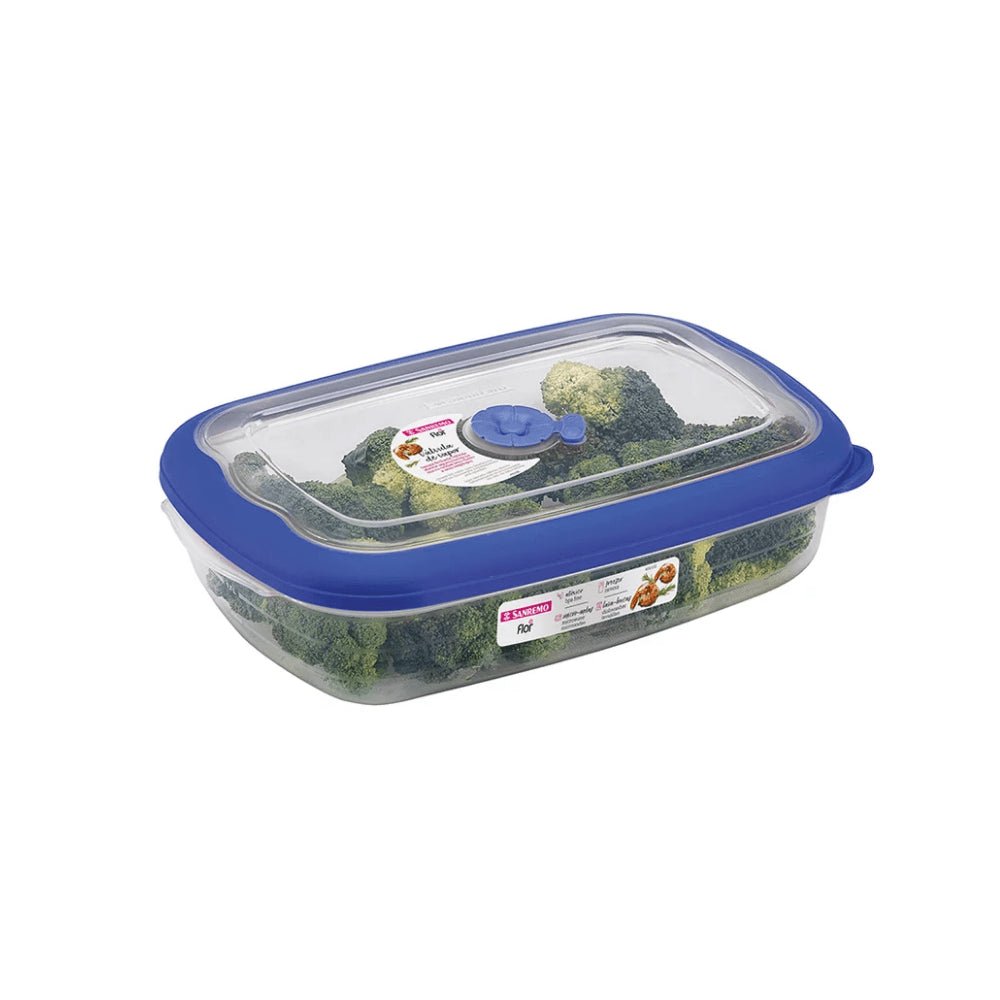 Pote retangular de plástico Azul Sanremo 2,4L - e - dona
