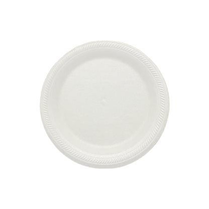 Prato de Isopor Raso 21cm para Refeição Ultratherm com 400 unidades - e - dona