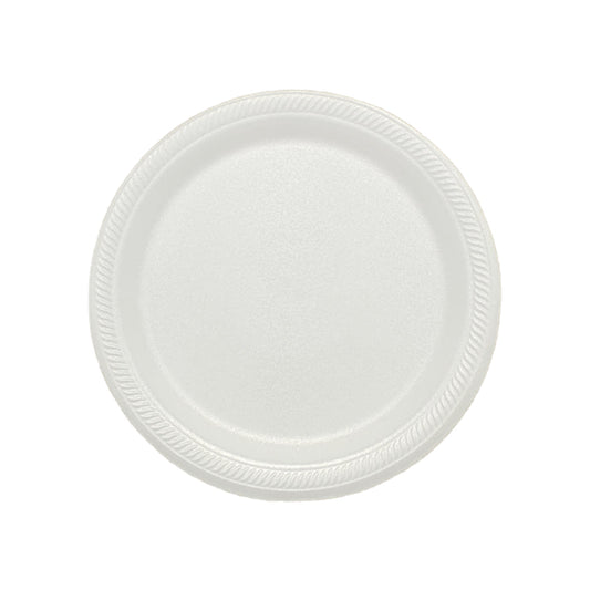 Prato de Isopor Raso 23cm para Refeição Ultratherm com 400 unidades - e - dona